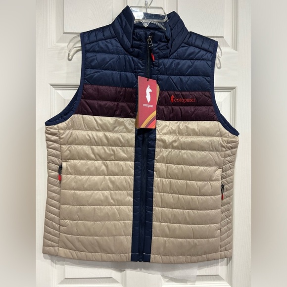Cotopaxi Women’s Large Capa Insulated Vest Blue NWT Puff Puffer Ink Oatmeal - Picture 1 of 8